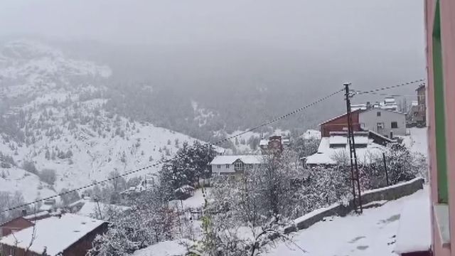Sivas'ta Kar Yağışı Başladı: Koyulhisar ve Yüksek Kesimler Beyaza Büründü