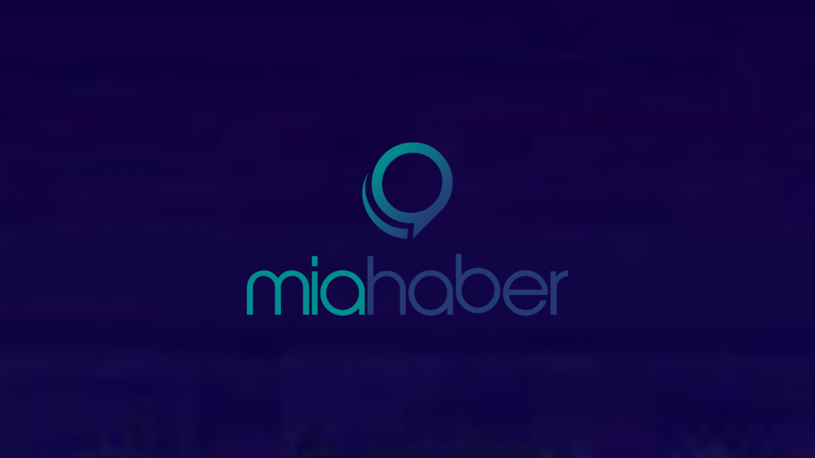 Koyu mor zemin üzerinde turkuaz ve mor renkli “mia haber” logosu yer alıyor.