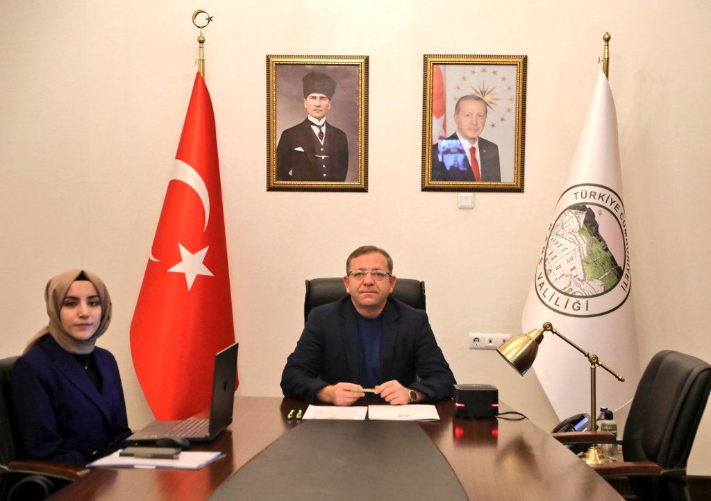 Vali Ziya Polat, (VKS) yöntemiyle SERKA toplantısına katıldı - Birlik Haber Ajansı