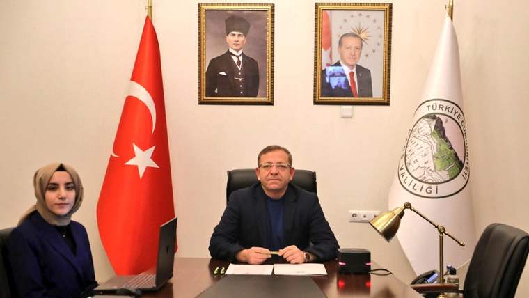 Vali Ziya Polat, (VKS) yöntemiyle SERKA toplantısına katıldı - Birlik Haber Ajansı