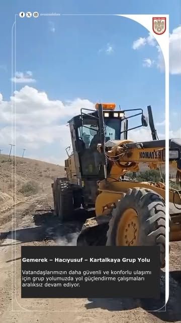 Sivas'ta Grup Yolu Güçlendirme Çalışmaları Devam Ediyor