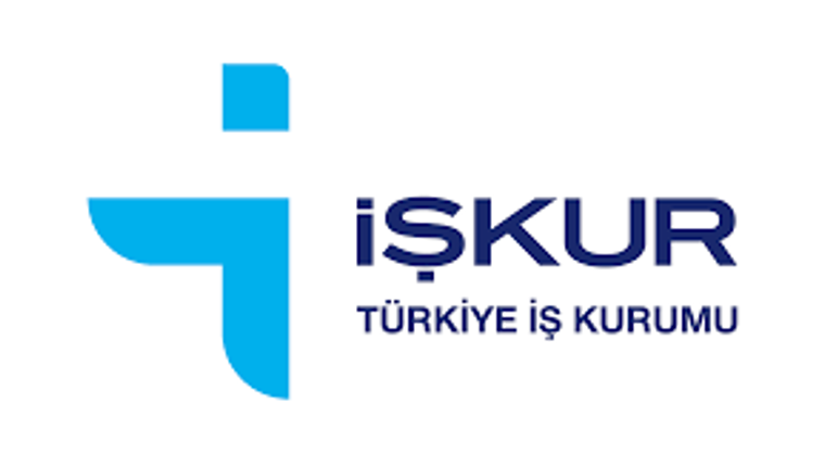 İŞKUR'un logosu, mavi ve beyaz renklerde tasarlanmış, içinde bir artı işareti bulunuyor.