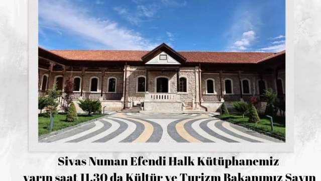 Sivas'a Yeni Bir Kültür İhtişamı: Numan Efendi Halk Kütüphanesi Açılıyor