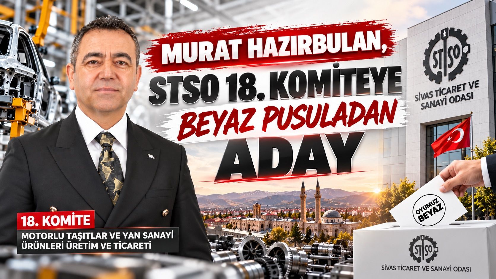 Murat Hazırbulan, 18. Komiteye Beyaz Pusuladan Aday