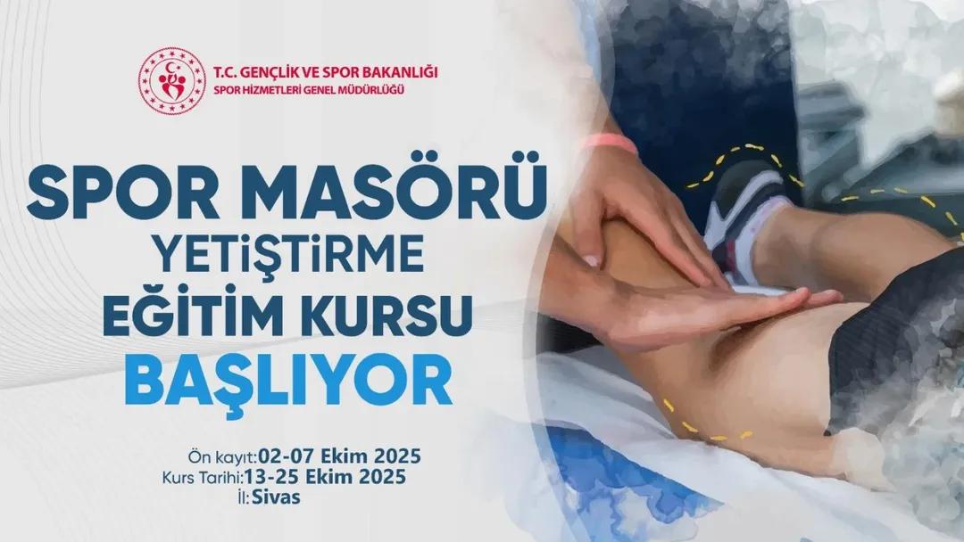 Spor Masörü Yetiştirme Eğitim Kursu Sivas'ta Başlıyor