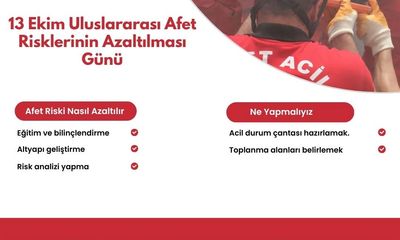 Sivas'ta 13 Ekim Afet Risklerinin Azaltılması Günü'nde Farkındalık Çalışmaları