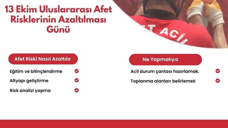 Sivas'ta 13 Ekim Afet Risklerinin Azaltılması Günü'nde Farkındalık Çalışmaları