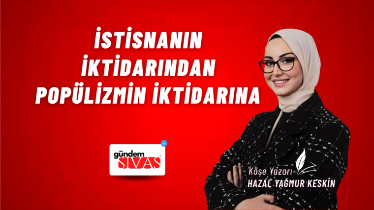 Kırmızı zemin üzerinde başlık yazısı, gundem SİVAS logosu ve gözlüklü başörtülü bir kadın portresi yer alıyor.