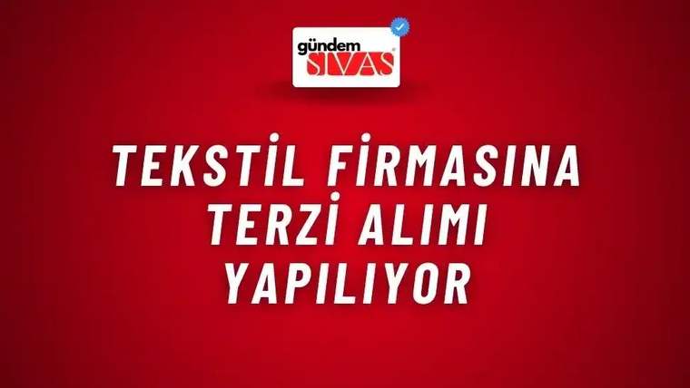 Kırmızı arka planda beyaz harflerle "Tekstil Firmasına Terzi Alımı Yapılıyor" yazısı yer alıyor.