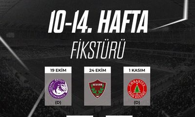 Sivasspor'un Trendyol 1. Lig'deki 10-14. Hafta Maç Takvimi Açıklandı