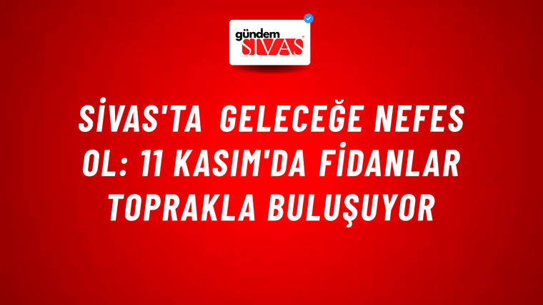 Sivas'ta Geleceğe Nefes Ol: 11 Kasım'da Fidanlar Toprakla Buluşuyor