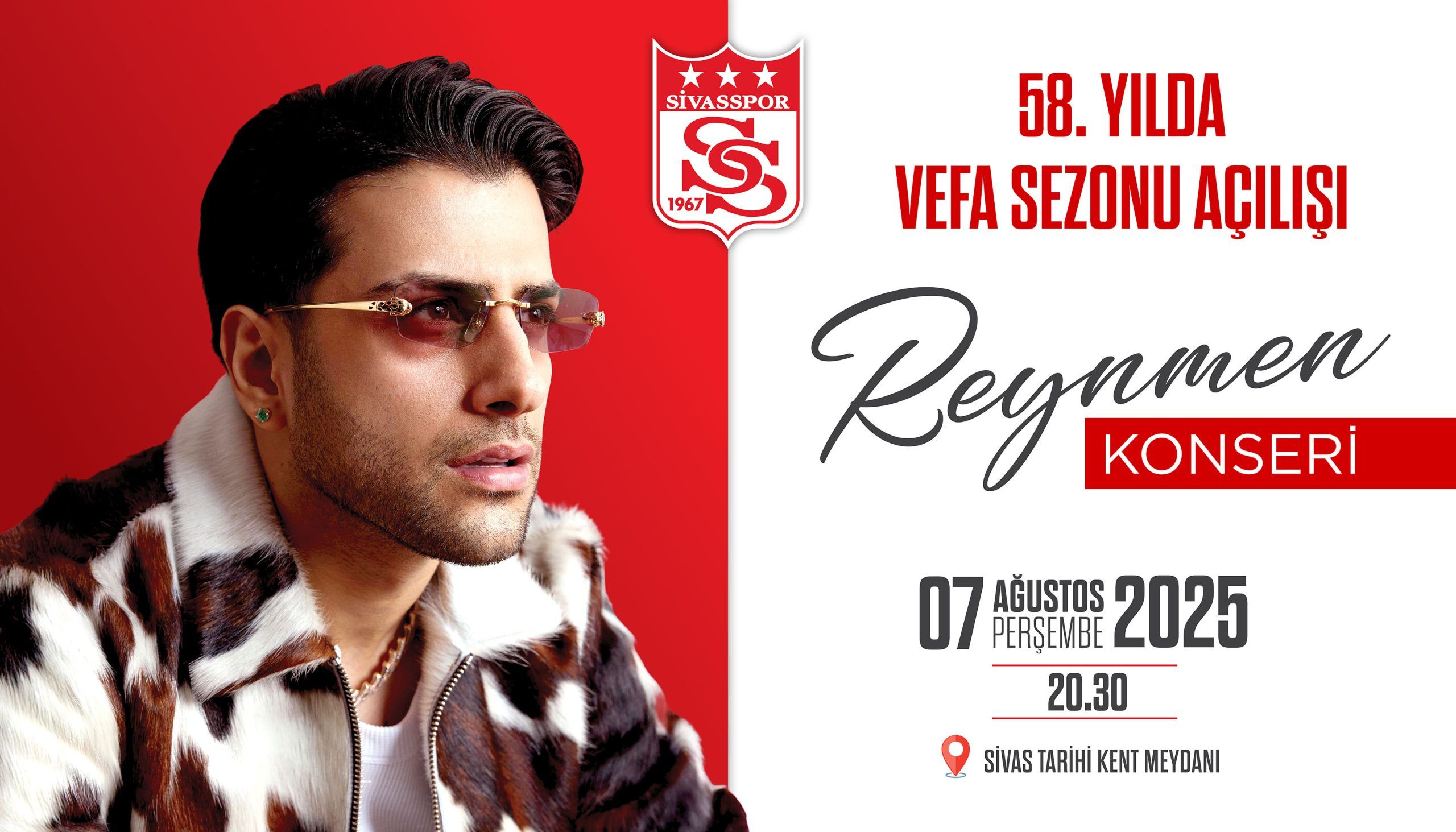 Sivasspor, 58. Kuruluş Yıl Dönümünü Reynmen Konseriyle Kutluyor!