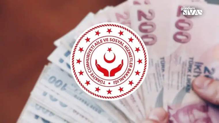 Bir kişinin elinde 200 TL banknotlar ve Türkiye Cumhuriyeti Aile ve Sosyal Hizmetler Bakanlığı logosu bulunuyor.