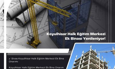 Sivas'ta Eğitim Altyapısı Güçleniyor: Koyulhisar Halk Eğitim Merkezi'ne Ek Bina Onarımı