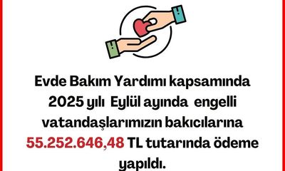 Sivas'ta Evde Bakım Yardımları Eylül Ayında Ödenecek