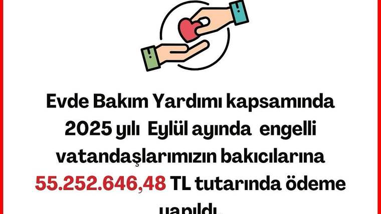 Evde Bakım Yardımı ile ilgili bilgi veren bir metin, kalp simgesiyle birlikte.