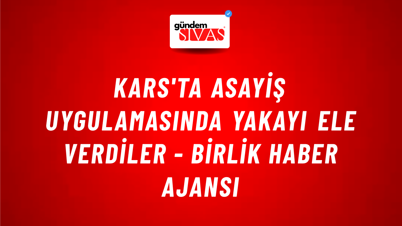Kars'ta asayiş uygulamasında yakayı ele verdiler - Birlik Haber Ajansı