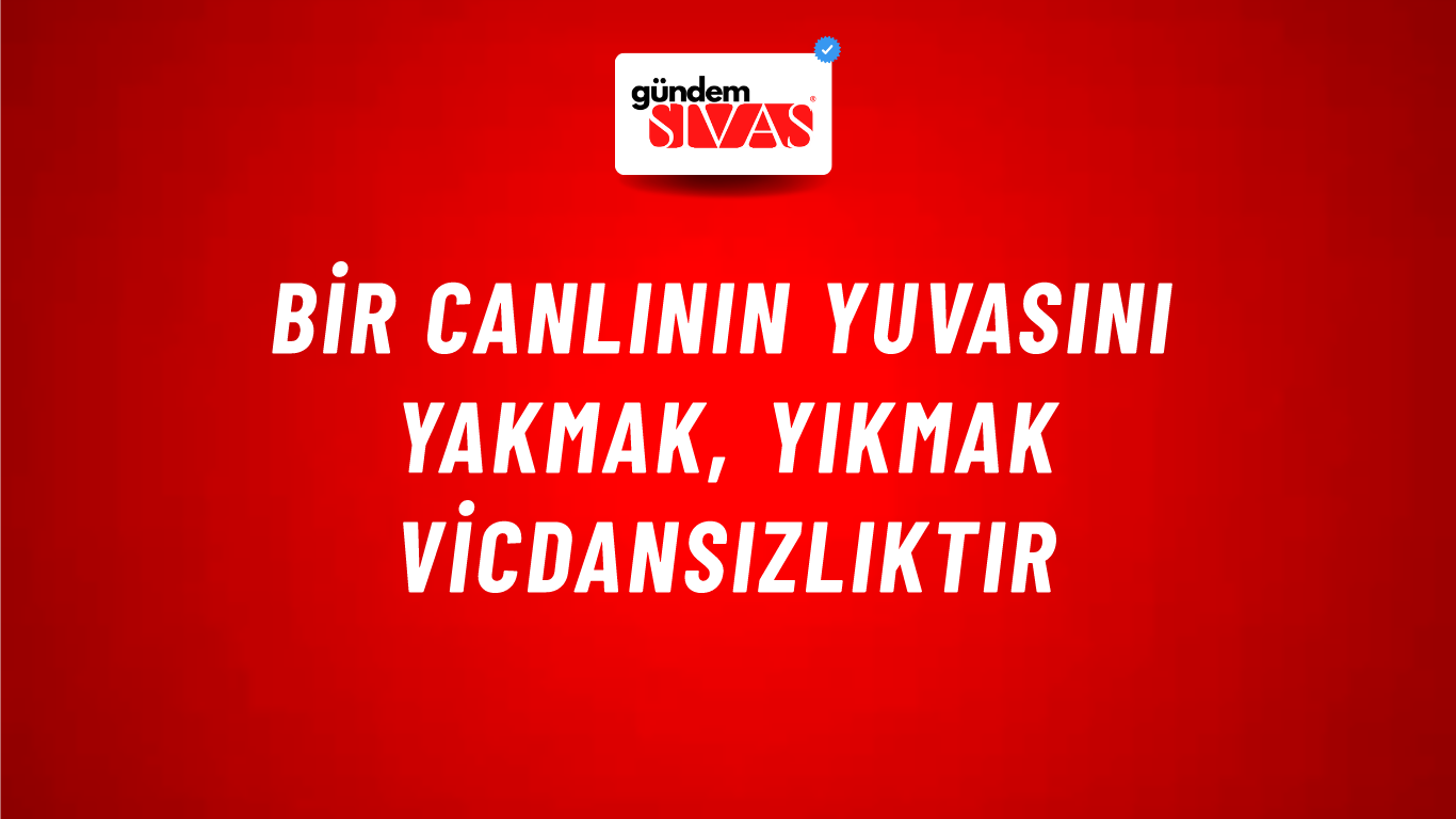 Bir canlının yuvasını yakmak, yıkmak vicdansızlıktır