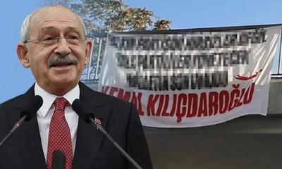 CHP'nin Kadıköy mitingi öncesi üst geçide ''Kılıçdaroğlu'' pankartı asıldı
