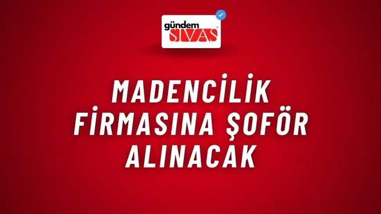 Kırmızı zeminli duyuru grafiğinde üstte Gündem Sivas logosu, ortada büyük beyaz harflerle işe alım mesajı yer alıyor.