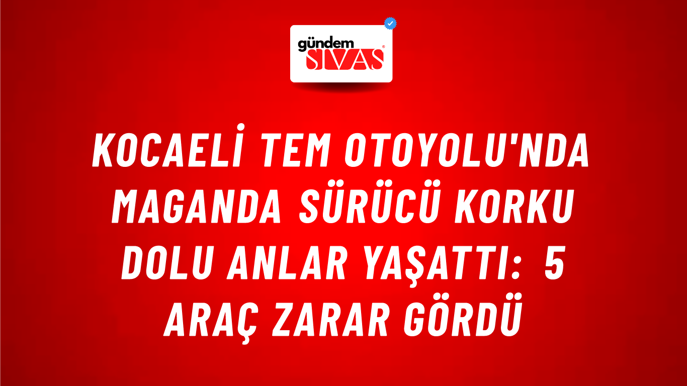 Kocaeli TEM Otoyolu'nda Maganda Sürücü Korku Dolu Anlar Yaşattı: 5 Araç Zarar Gördü