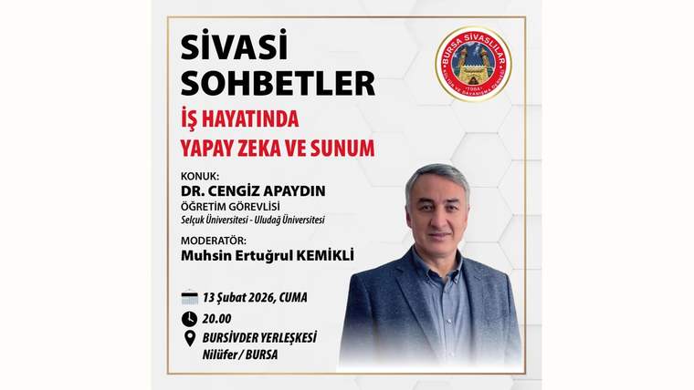 Sivasi Sohbetleri" etkinliği için hazırlanan afişte, konu ve moderatör bilgileri yer alıyor.