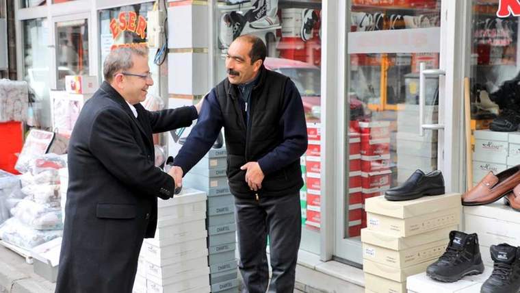Kars Valisi Ziya Polat'tan Esnaf ziyareti