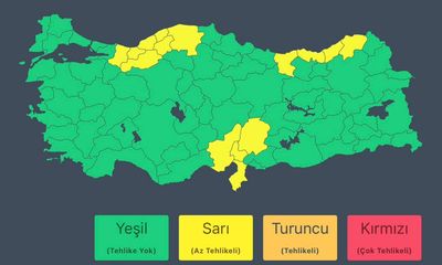 Sakarya, Düzce ve Karadeniz Bölgesi'nde Kuvvetli Yağış Uyarısı