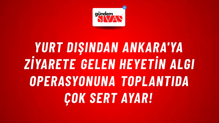 Yurt dışından Ankara'ya ziyarete gelen heyetin algı operasyonuna toplantıda çok sert ayar!