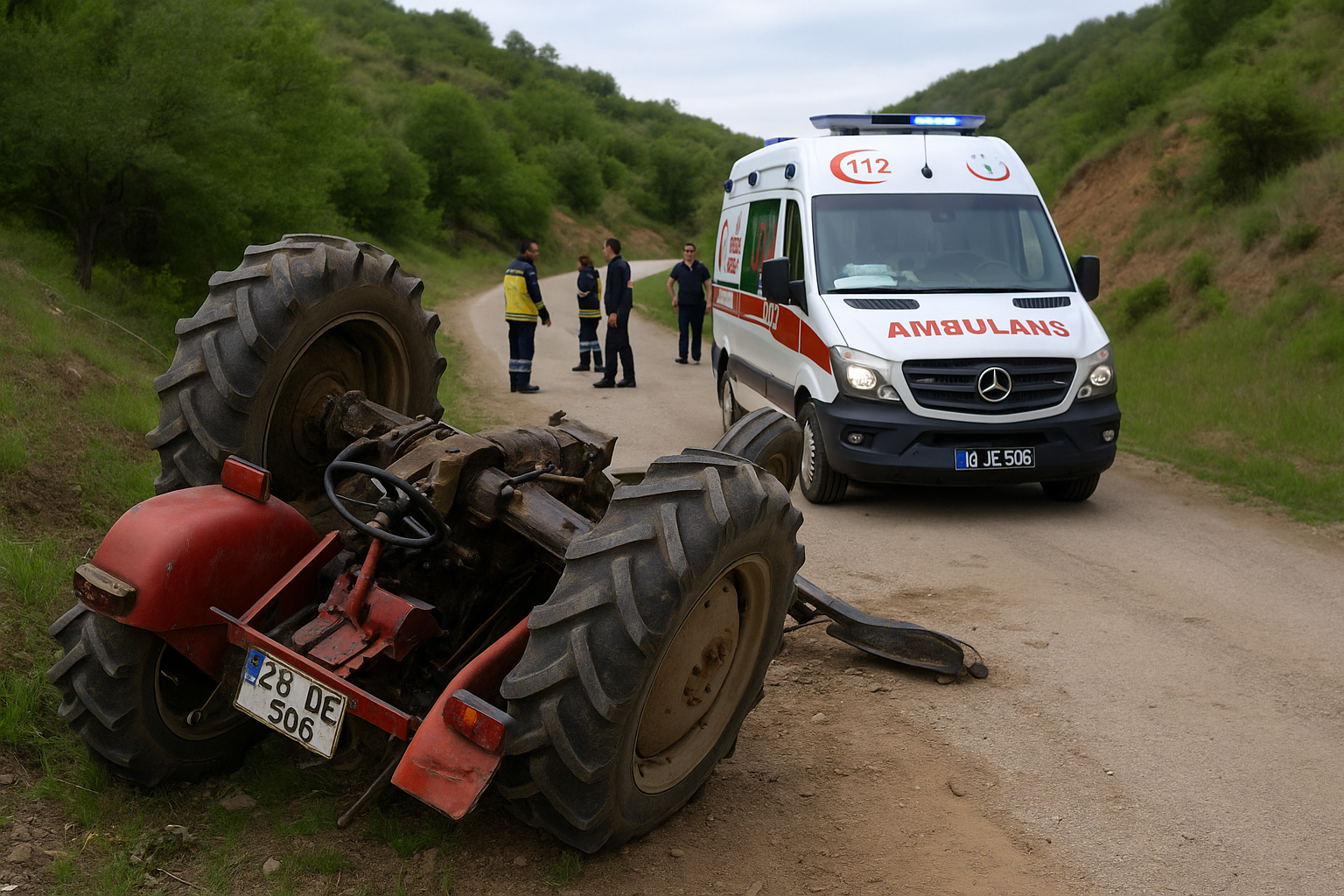 Traktör Kazası Evli Çifti Ayırdı: 1 Ölü, 1 Yaralı
