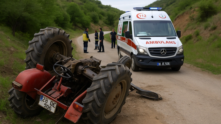 Traktör Kazası Evli Çifti Ayırdı: 1 Ölü, 1 Yaralı