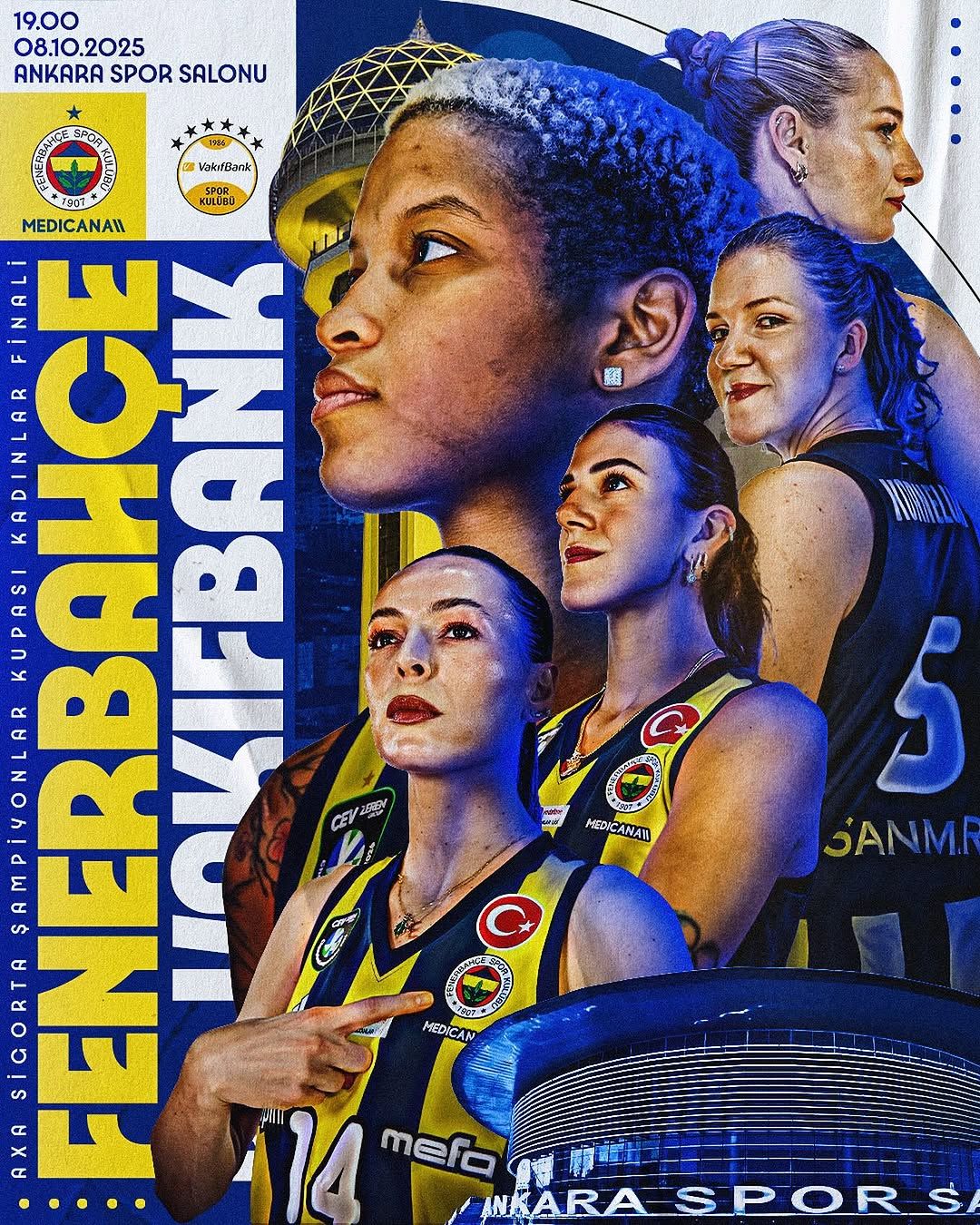 AXA Sigorta Şampiyonlar Kupası'nda Fenerbahçe ile Vakıfbank Kıran Kırana Mücadele Edecek