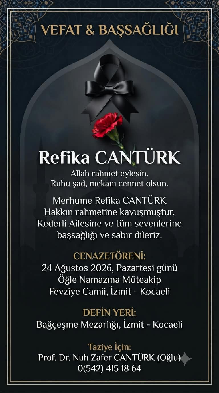 Zaralı Rektör Nuh Zafer Cantürk Annesini Kaybetti