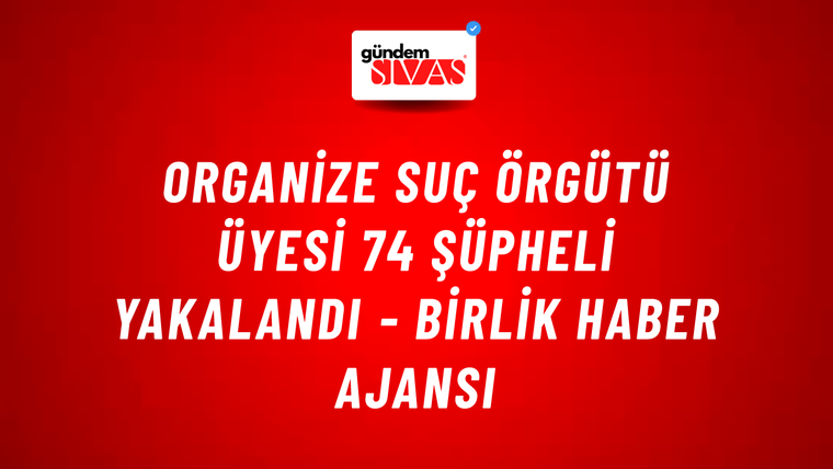 Organize Suç Örgütü Üyesi 74 Şüpheli Yakalandı - Birlik Haber Ajansı