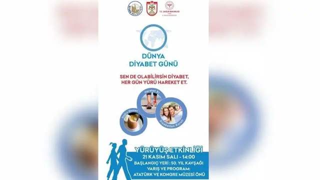 Dünya Diyabet Günü'nde, Sivas'ta Etkinlik