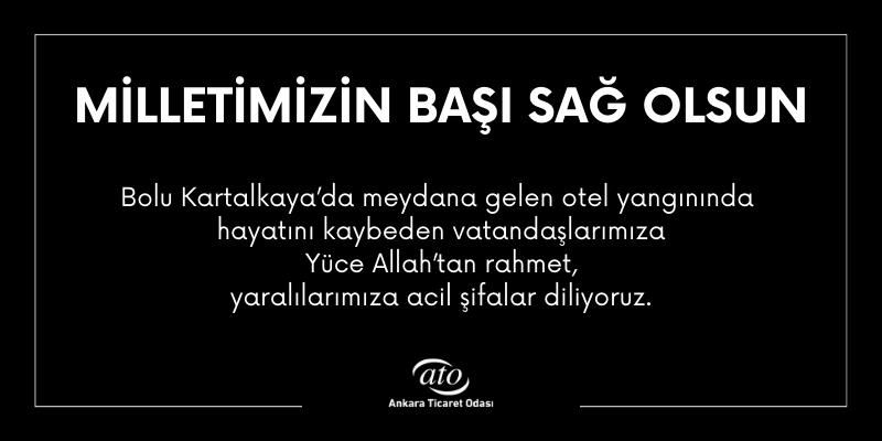 ATO’dan Kartalkaya faciasına başsağlığı mesajı - Birlik Haber Ajansı