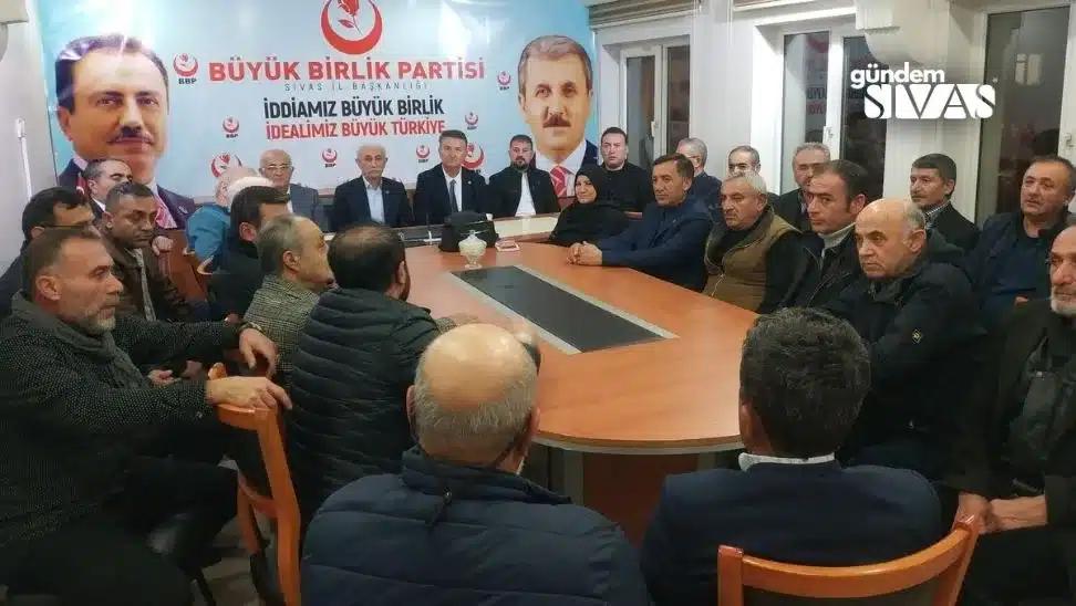 Sivas BBP Teşkilatının Görgen'e Güveni Tam