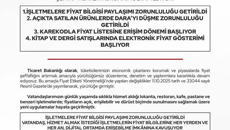 Fiyat Etiketinde Yeni Dönem: Artık Tüketiciler Daha Bilinçli Alışveriş Yapacak