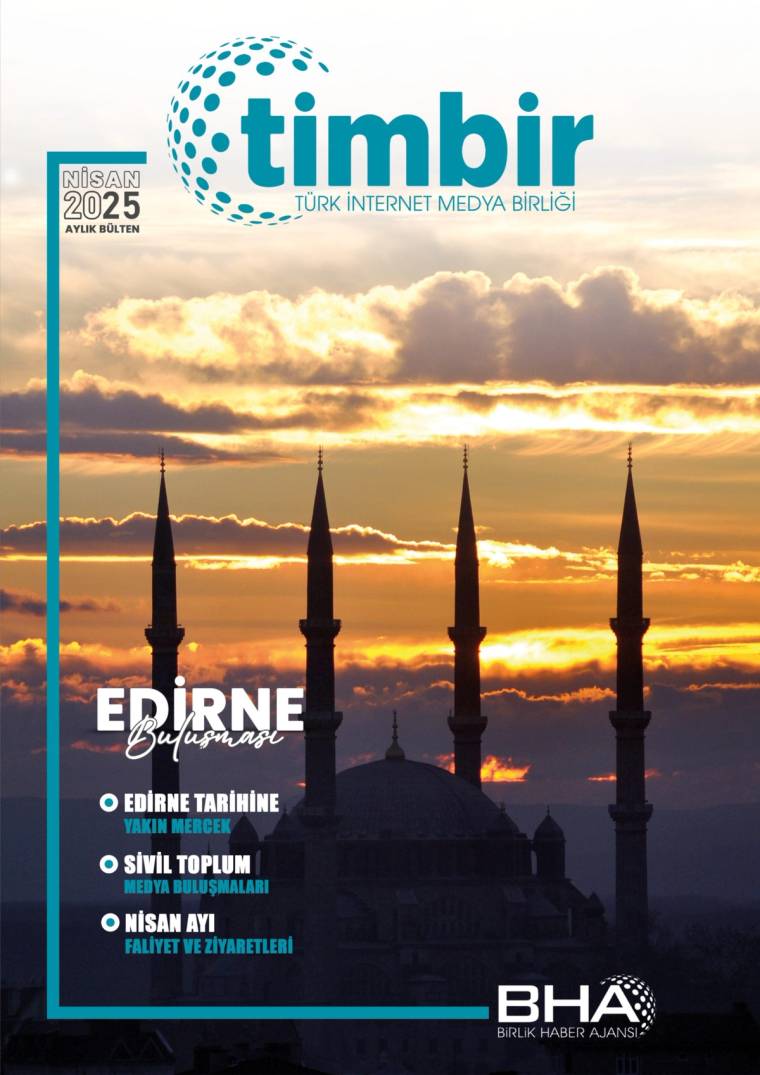 Gün batımında dört minare silueti ve kubbeler, görselin solunda Edirne Buluşması yazısıyla görülüyor.