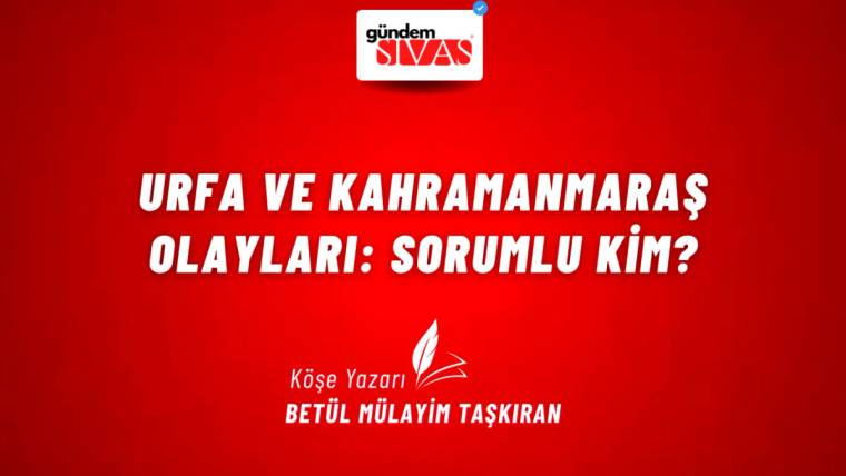 Kırmızı zemin üzerinde Gündem Sivas logosu, tüy simgesi ve “Köşe Yazarı Betül Mülayim Taşkıran” yazısı bulunuyor.