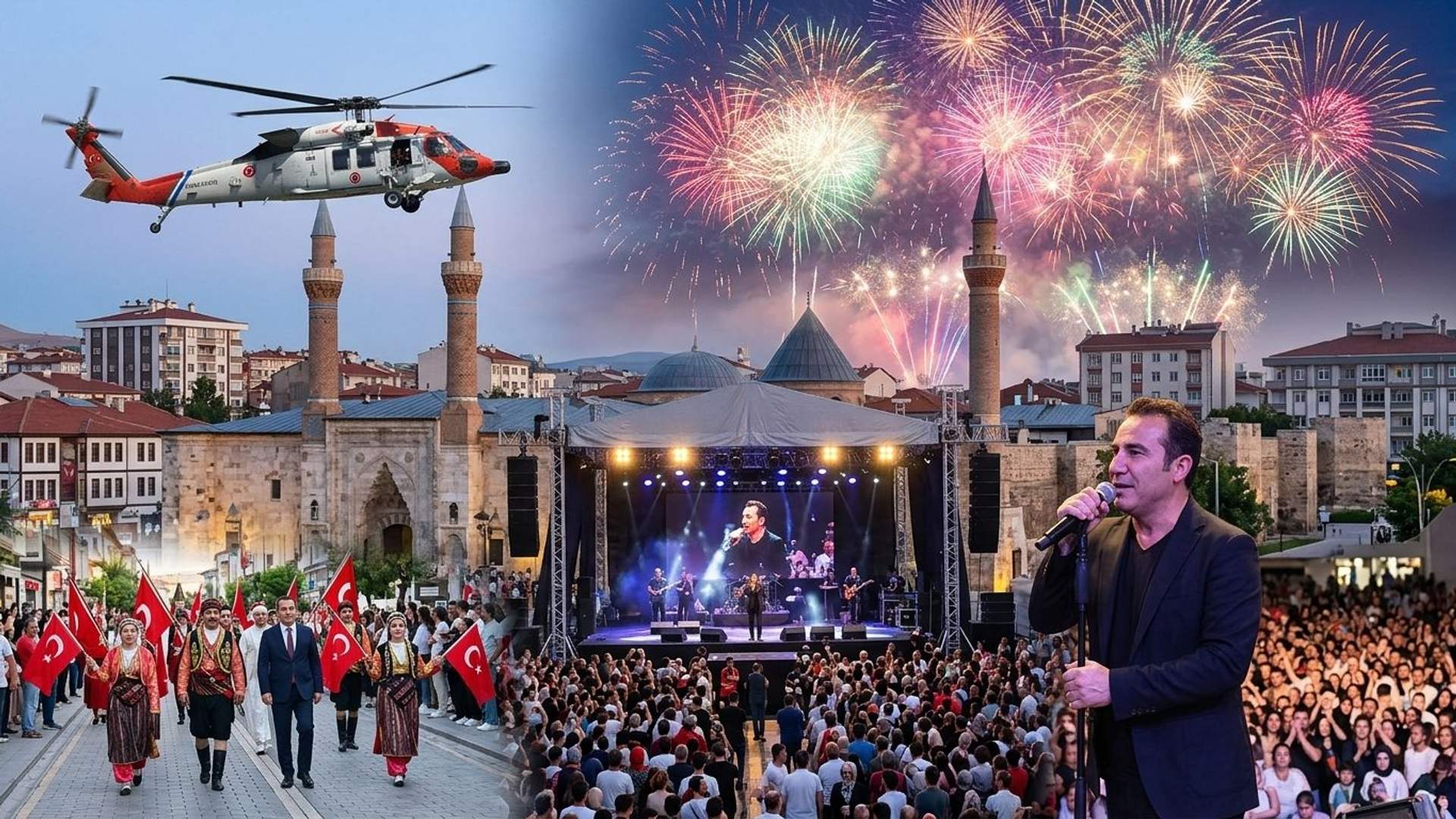 Sivas Kongresi’nin 107. yıl dönümü, helikopter gösterisi, kortej, konser ve havai fişeklerle kutlanacak.