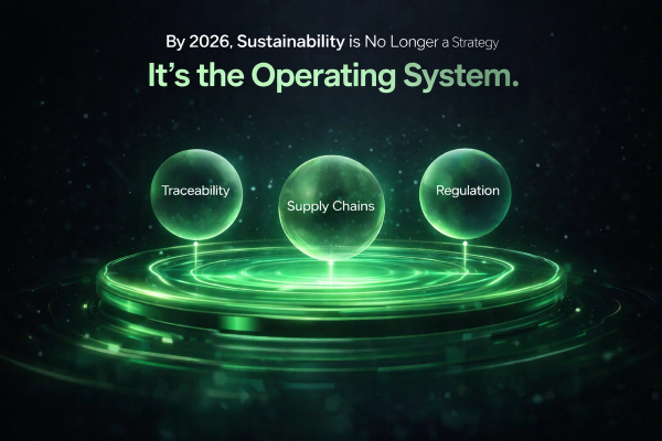 three circles showing traceability, supply chain and regulation