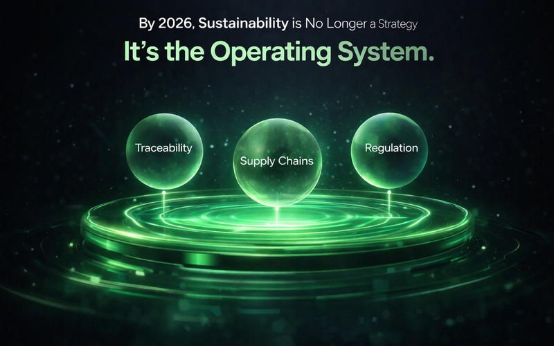 three circles showing traceability, supply chain and regulation