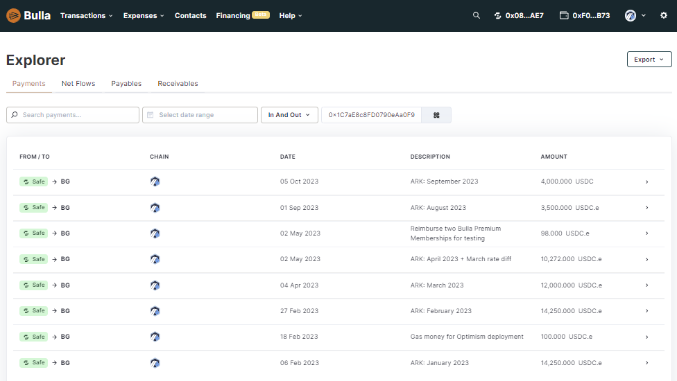 Create custom tags, notes and off-chain descriptions for easy sorting and reporting.