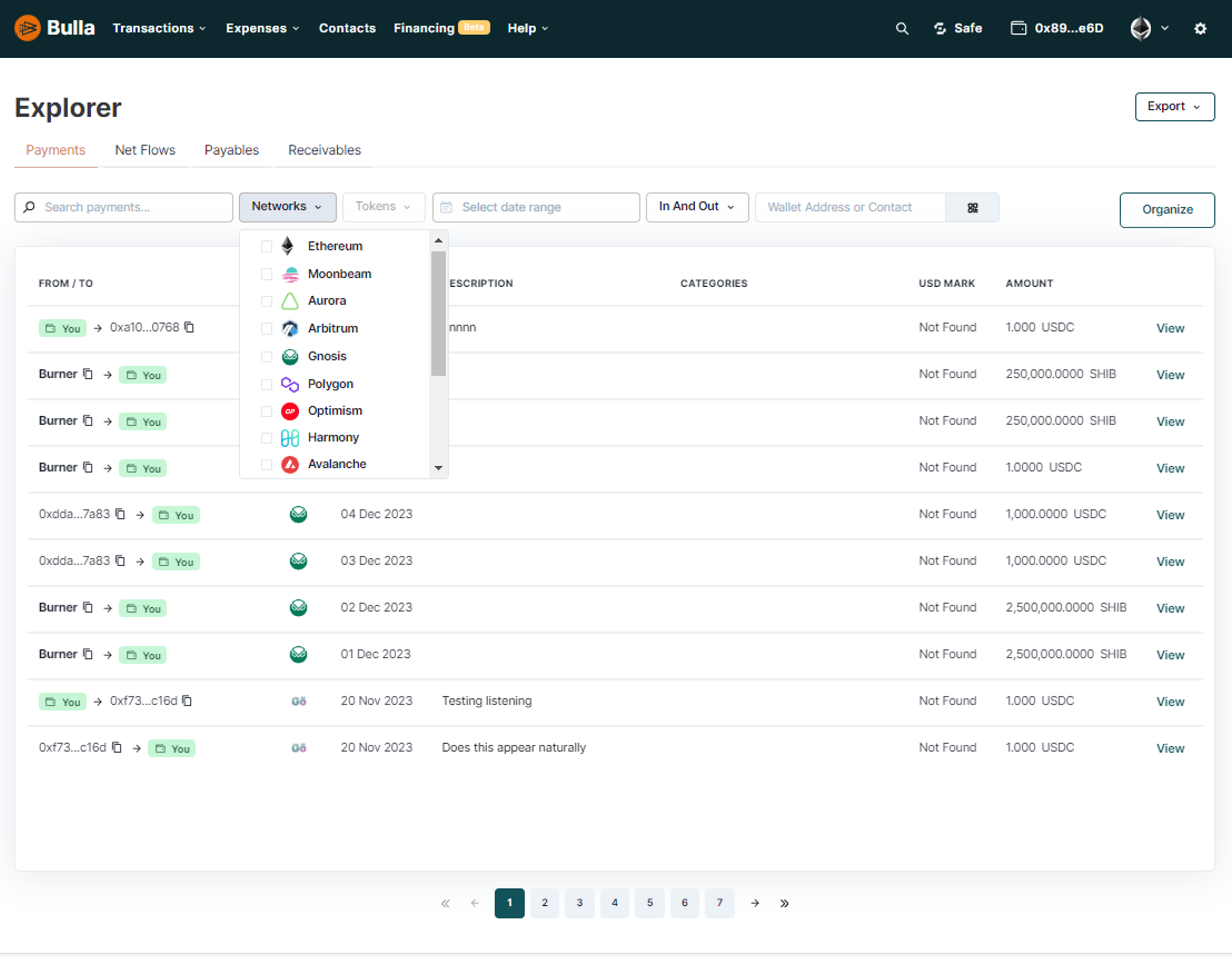 Bulla Explorer lets you import transactions from across 13 different chains onto one dashboard. 