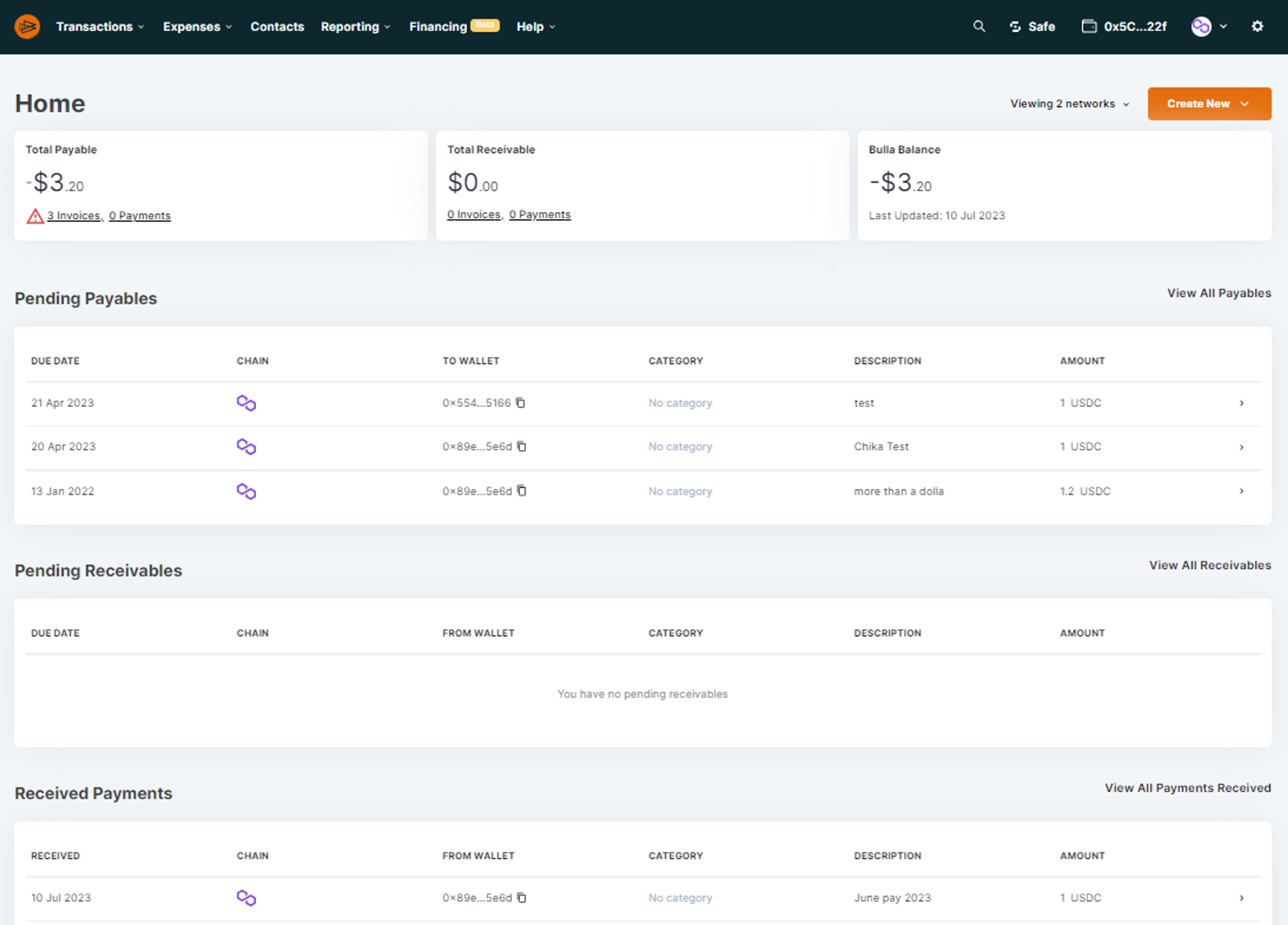 Bulla's Transaction Importer 