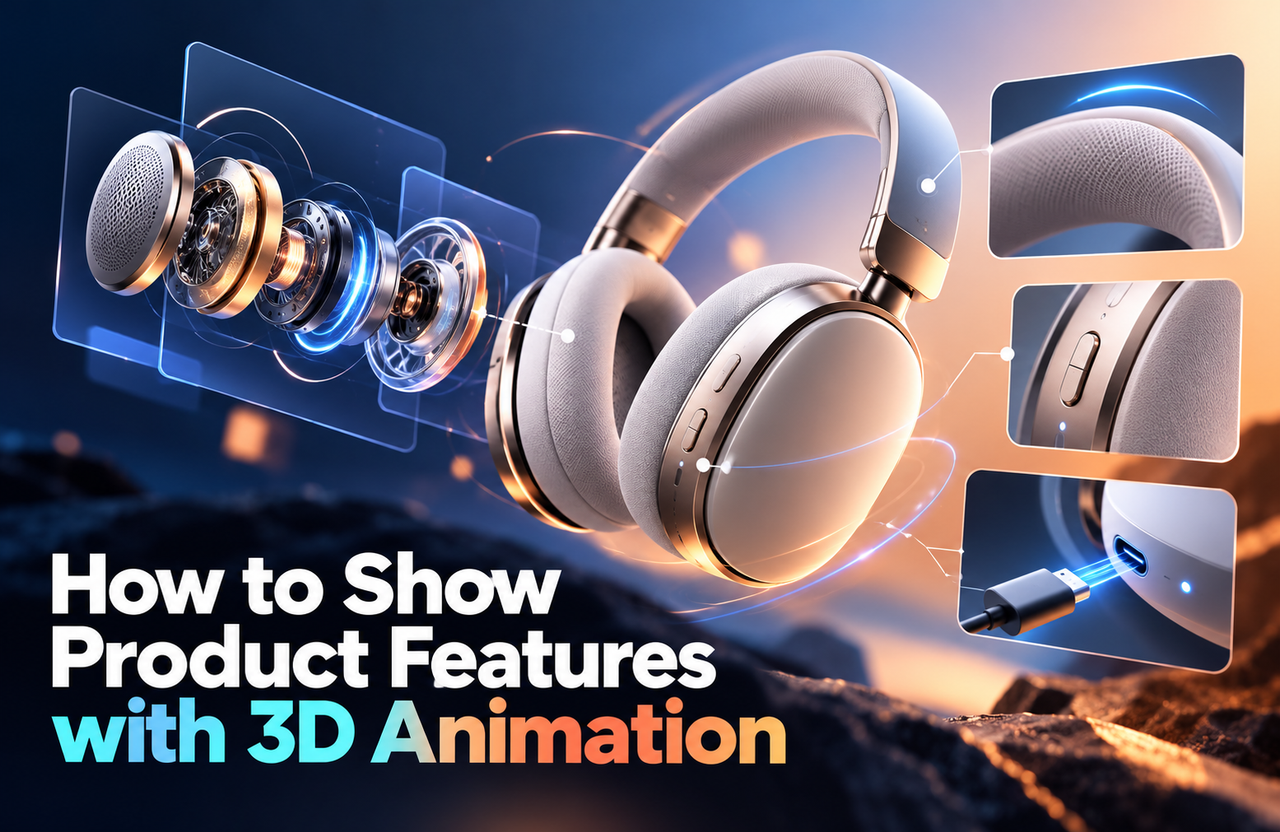 Detailed 3D product render showing materials, components and visual design