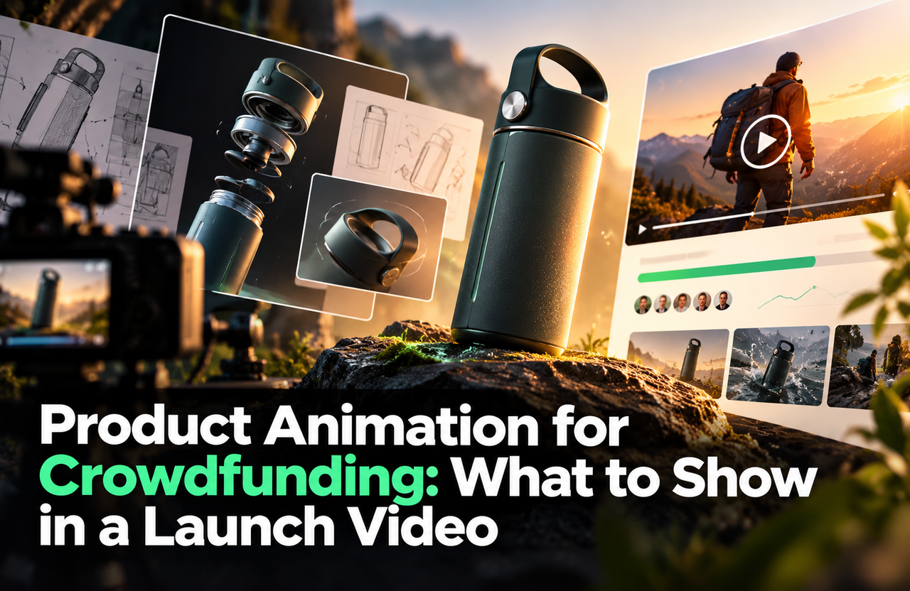 Cinematic product campaign with launch-video frames and visual storytelling