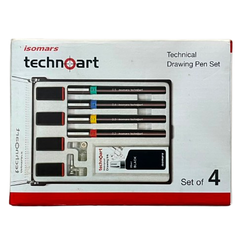 Techno art Drawing Pen Set of 4