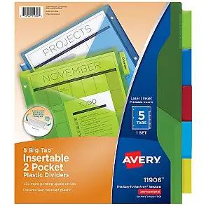 Dividers for 3 Ring Binders
